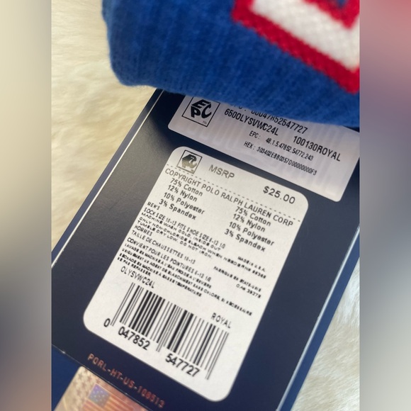 New with tags POLO by RALPH LAUREN official outfitter TEAM USA 24 SOCKS SZ 10-13 - Picture 4 of 5